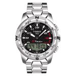 TISSOT天梭 T-TOUCH II 鈦觸控錶-黑x銀/43mm  T0474204420700, , large