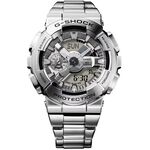 CASIO 卡西歐 G-SHOCK 工業風大錶殼金屬雙顯手錶 送禮推薦-銀 GM-110D-8A, , large