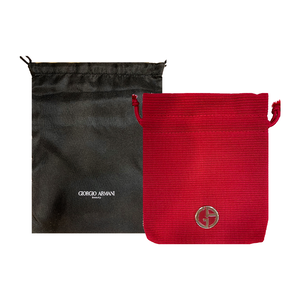 【Giorgio Armani】限量logo飾品收納袋 #紅
