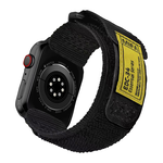 Mifa Apple Watch EDC-34戰術尼龍混搭真皮皮革運動錶帶(Ultra1-2 & S1-10代)-黑黃, , large