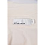 (S) clear impression質感棉質花邊杏色短袖上衣二手衣, , large