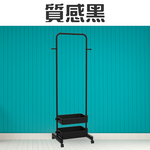 [拜爾家居] 小ㄇ掛衣架 台灣製造 ㄇ型衣架  掛衣架 衣帽架 吊衣架 上下可調整 落地衣架 帽架 衣架子 開放式衣架, 質感黑, large