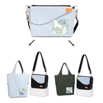 Eco-friendly Crossbody bag & tote bag Two-in-one, Reversible yoyo bag (Mist blue), , large