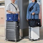 【YUNJOIN】可收納 輕量摺疊旅行拉桿袋-黑色 收納包 拉桿袋 行李袋 耐用 防潑水 旅行袋 登機包 託運行李 旅行包, , large