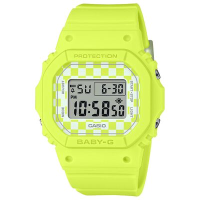 CASIO 卡西歐 BABY-G 格子旗方形女錶 電子錶 BGD-565GS-9