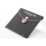COACH 圓形水鑽項鍊/玫瑰金, , large