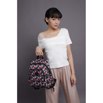 【lapagayo】典雅玫瑰尼龍後背包-PI-06399A-1-09黑色, , large