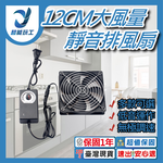 12cm Air Circulation Case Fan - 1 Fan + 2 Metal Mesh Covers + Speed Controller + Accessories + Screws, , large