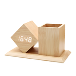 led-clock-pen-holder-natural, , large