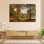 【御畫房】湖畔風景 國家一級畫師手繪油畫60×90cm(VF-194), , large