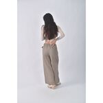 (XL) zara高腰質感鬆緊腰綠色長褲二手衣, , large