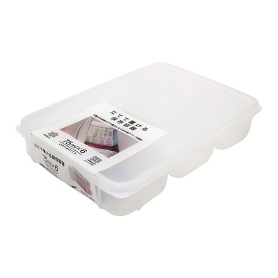 日本製 可直立冷凍儲存盒 / 保鮮盒-6分格-450ml-6入