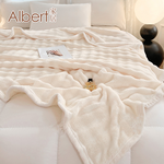 【Albert bedding】Rabbitblanket_MilkWhite, , large