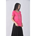 (M) 貼鑽粉色短袖上衣二手衣, , large