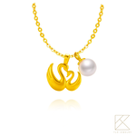 【TLH】黃金墜項鍊 純金999多選 月光珍語 約重0.02錢&plusmn;0.01, , large