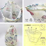 吉伊卡哇-方形手提雙層洗衣袋-黃-4入, , large