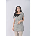 (XL) jenny shu質感圓領灰色短袖上衣二手衣, , large
