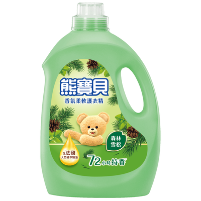 熊寶貝香氛柔軟護衣精森林雪松瓶