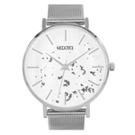 [MEDOTA] TWINKLE starry minimalist shell surface mesh band ladies watch-SIlver / TE-12503, , large