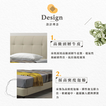  【Hampton 漢汀堡】蒙娜6尺半牛皮床台, , large