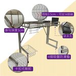 【雙手萬能】不鏽鋼水槽瀝水架66cm原色_★贈掛勾5入 (碗盤架/杯架/大全配), , large