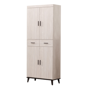 【唯熙傢俱】凱熙橡木白2.7尺高鞋櫃