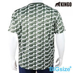 KINGO-大尺碼-排汗 圓領T-軍綠-513640, , large