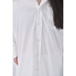 (L) uniqlo排扣白色襯衫上衣二手衣, , large