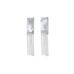Geometric tassel earrings, , large