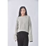 (F) jenny eyelet韓牌質感綠色毛衣二手衣, , large