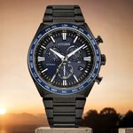 CITIZEN 星辰 湛藍 超級鈦 光動能電波計時手錶 CB5967-66L, , large
