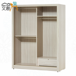 【文創集】卡蒂柏5.1尺推門衣櫃(客約商品), , large