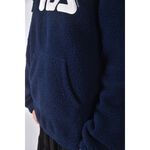 (S) fila質感棉質連帽藍色長袖上衣二手衣, , large