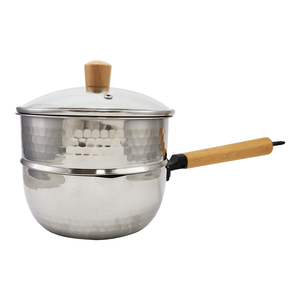 KIYODO錘紋蒸煮兩用雪平鍋-20cm-1組