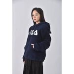 (S) fila質感棉質連帽藍色長袖上衣二手衣, , large