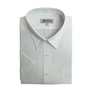 男合身短袖襯衫R10022<白色-16>