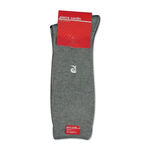 Men s Plain Casual Socks, 灰, large
