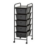 【H&R安室家】台製純五層收納抽屜車G205D, 奶茶色, large