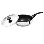 【Buffalo牛頭牌】雅登304不鏽鋼不沾平底鍋26cm (IH/電磁爐適用), , large