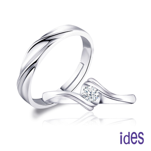 [ides愛蒂思] 精選10分F/VS1八心八箭完美EX車工鑽石對戒結婚戒/永恆對戒 (戒圍請於訂單備註)