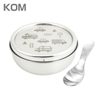 【KOM】台灣製316不鏽鋼兒童隔熱碗/附湯匙+防水牛津布保溫便當袋/餐袋 2入組(圖案任選), , large