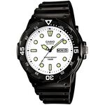 CASIO 卡西歐 DIVER LOOK 潛水運動風手錶-黑x白 MRW-200H-7E, , large