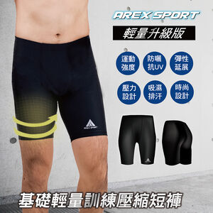 【AREXSPORT台灣製】AS-9210 男壓縮短褲 大碼男短褲 運動短褲 緊身褲 田徑束褲 田徑褲 水陸褲 男短褲
