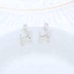 【Angel & Me】可愛 吉娃娃 小狗 s925 純銀 單鑽 耳環 耳夾 情人節 聖誕節 禮物, , large