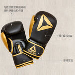 [秉宸] Reebok 拳擊訓練手套 黑金 (共三規格) 散打手套 格斗搏擊 拳套 RSCB-11117GB, , large