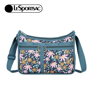 Lesportsac Deluxe Everyday Bag 經典奢華斜背包 側背包 通勤旅行包 女包(復古雛菊)