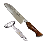 【金永利鋼刀】NK3a龍紋大馬士革鋼 蔬果料理三德刀17cm (送鋅合金刨刀), , large