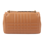 BURBERRY Lola 小羊皮縫線設計小款翻蓋鍊包/楓葉棕色, , large