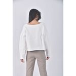 (XL) ideal tyge質感修身短版白色長袖上衣二手衣, , large