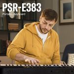 YAMAHA PSR-E383 61鍵 電子琴 黑色款【敦煌樂器】, , large